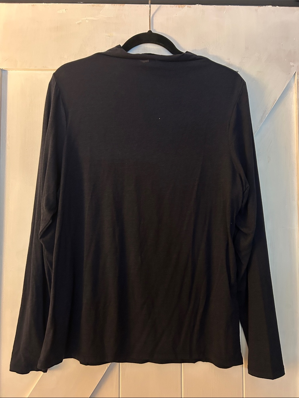 Banana Republic Women's Long-Sleeve Mock Neck Top in Navy